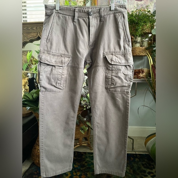 Armani Exchange Cargo Pants Mens Size 30 Grey Workwear Outdoor Utility Rugged - Picture 2 of 7